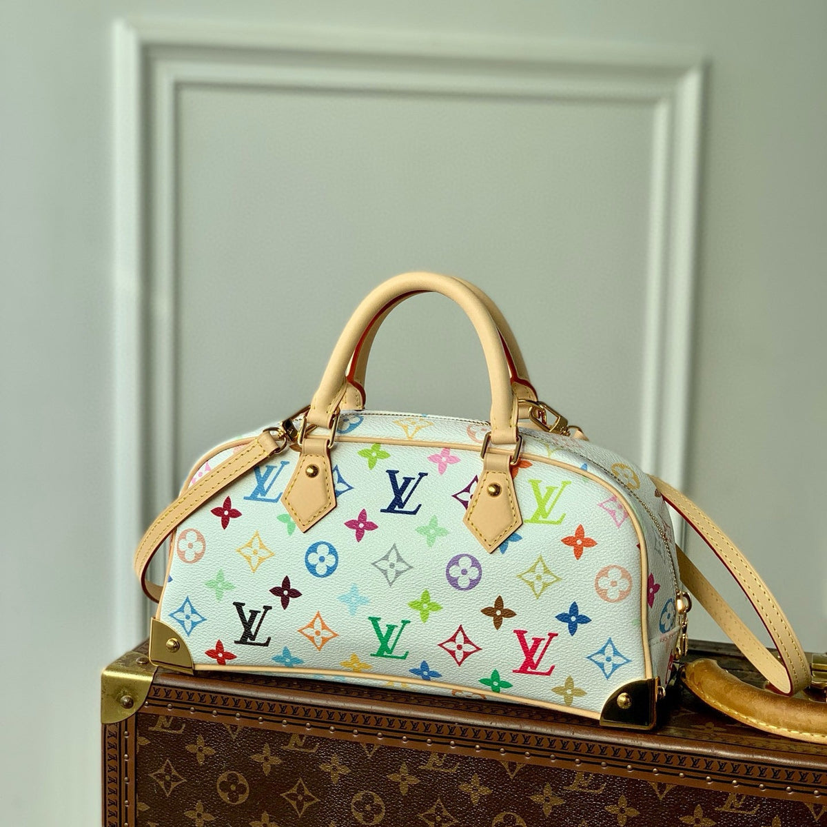 Louis Vuitton Bags- Louis Vuitton Lou x Murakami East West Bag Elegant Everyday Designer Handbag
