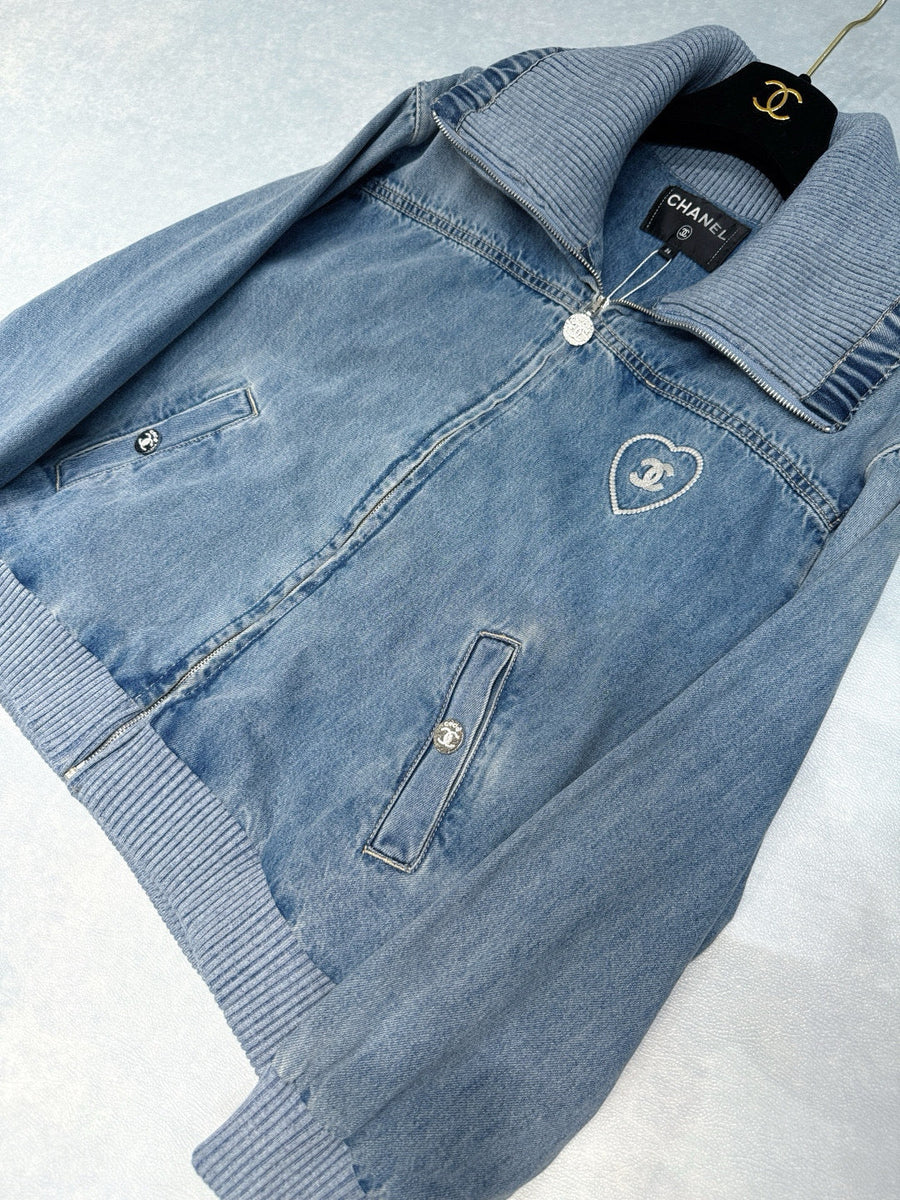 Chanel Denim Jacket detail shot – authentic designer craftsmanship
