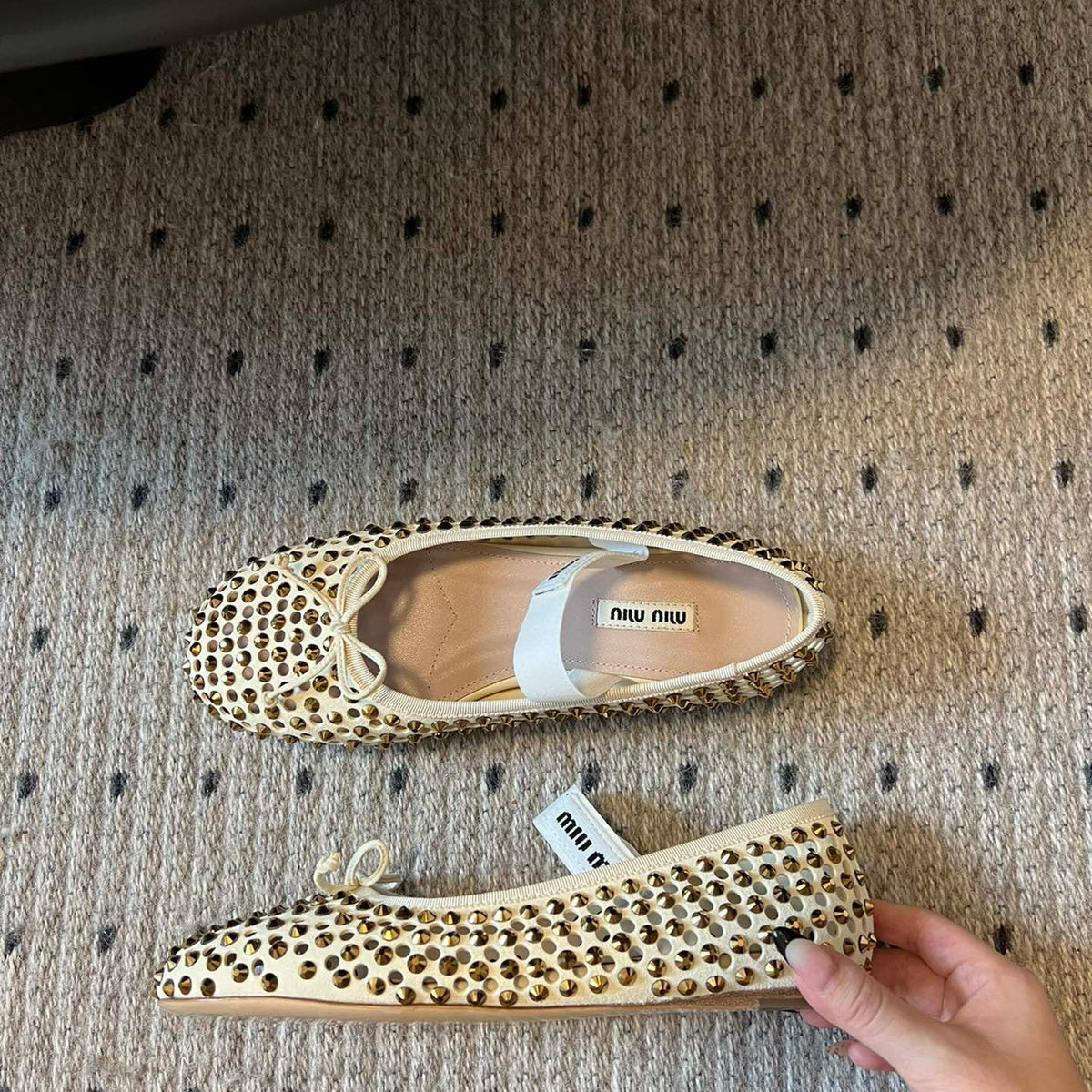 Shoes- Miu M Ballet Flats Premium Designer Casual Shoes
