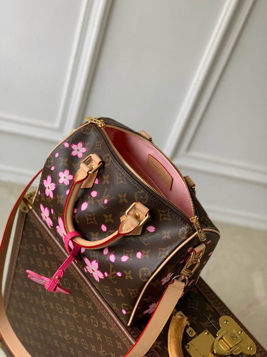 Louis Vuitton Bags- Louis Vuitton Lou x Murakami Speedy 25 Bag Luxury Designer Leather Handbag
