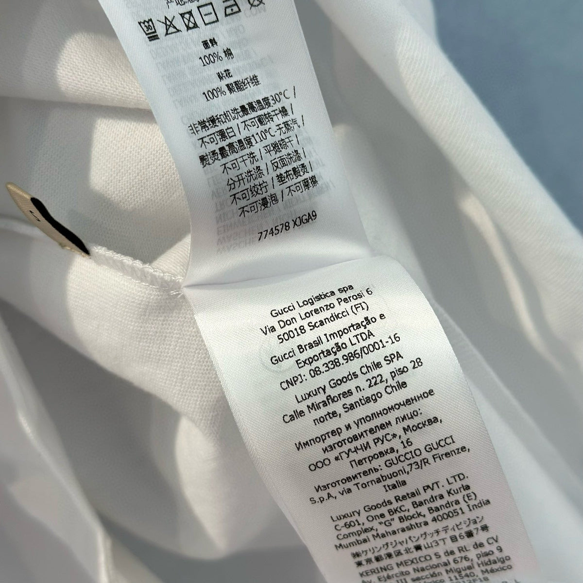 Gucci Long Sleeve T-shirt detail shot – designer craftsmanship and quality