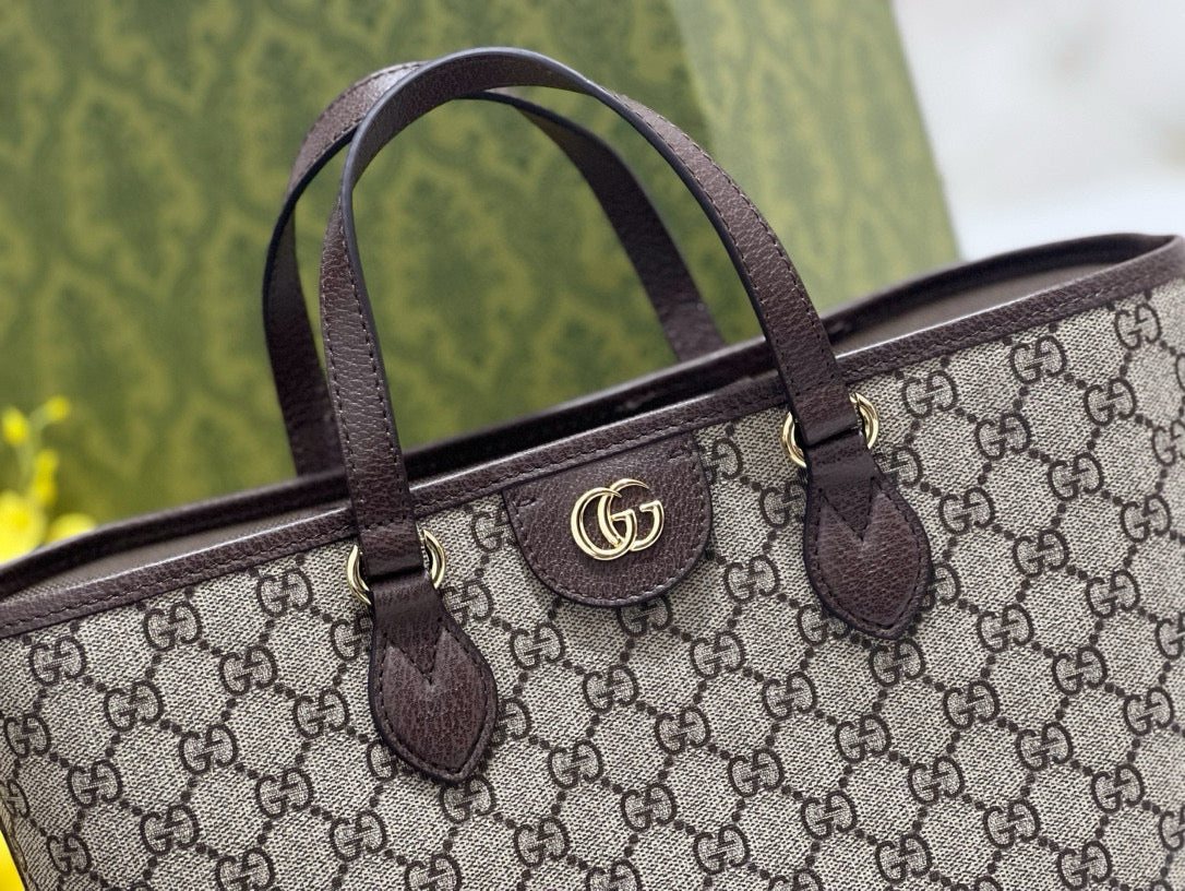 Gucci Bags- Gucci Ophidia Small Tote Bag Luxury Designer Leather Handbag