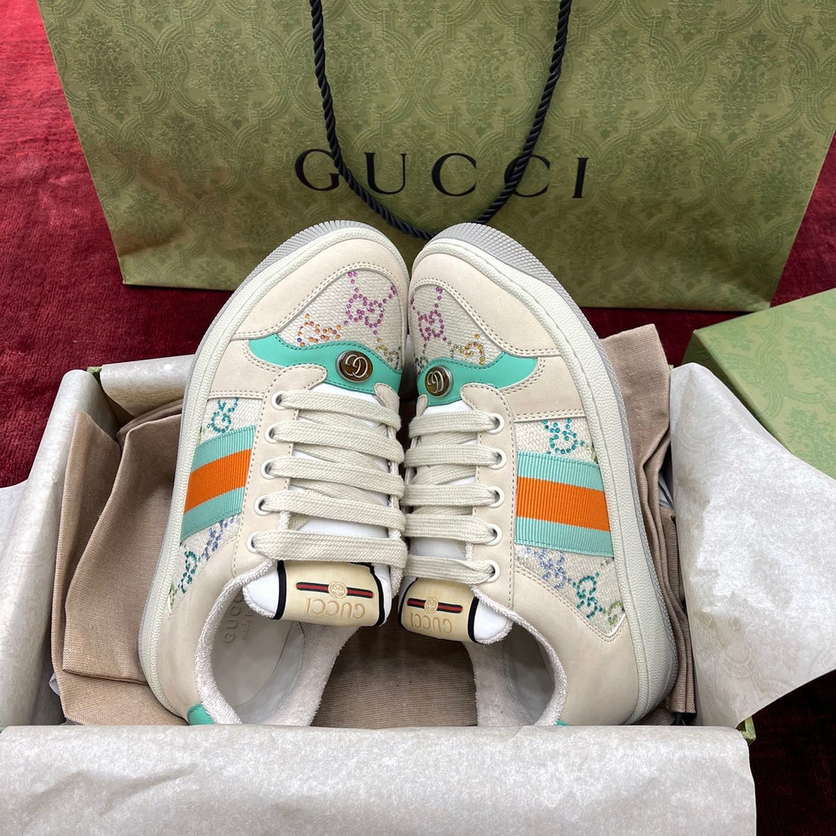 Gucci Shoes- Gucci Screener Leather Sneakers Comfortable Everyday Designer Shoes