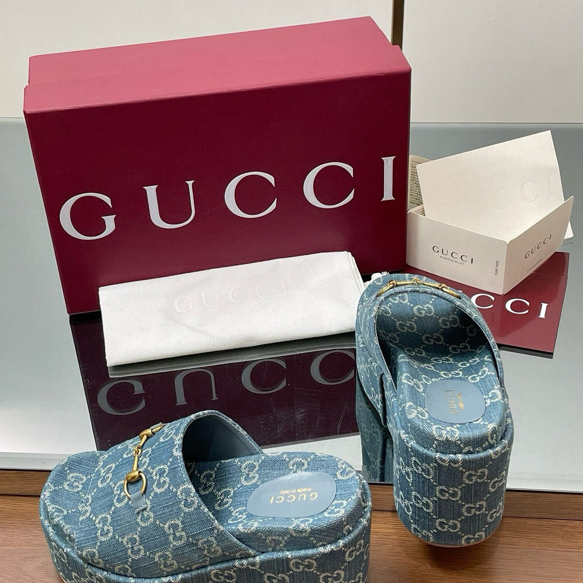 Gucci Shoes- Gucci Wedge Sandals Premium Designer Casual Shoes