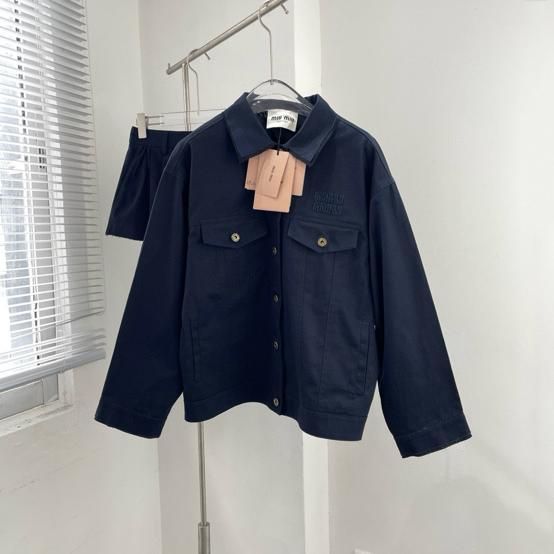Skirts- Miu M Denim Skirt Elegant Designer Casual Skirt