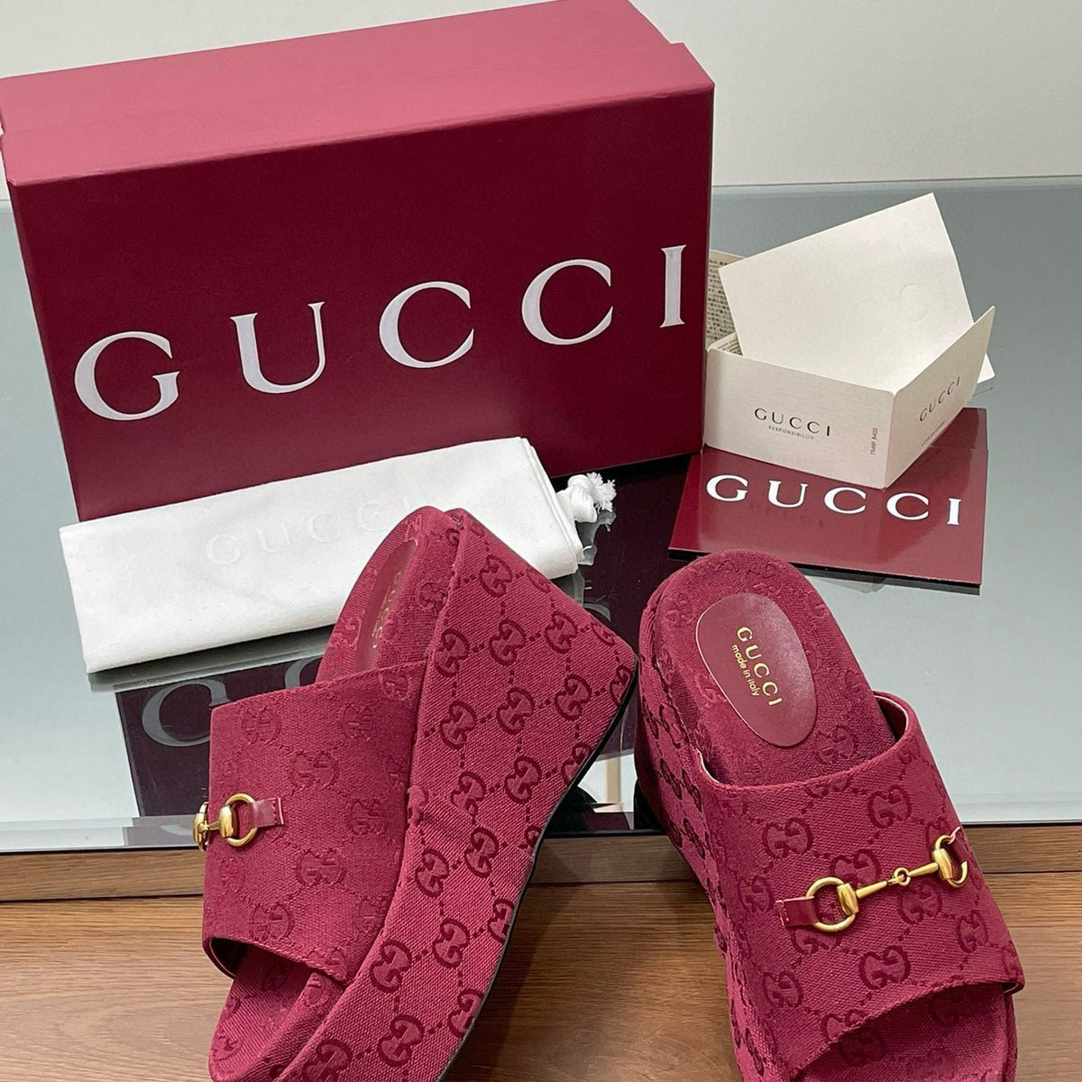 Gucci Shoes- Gucci Wedge Sandals Luxury Lifestyle Designer Footwear