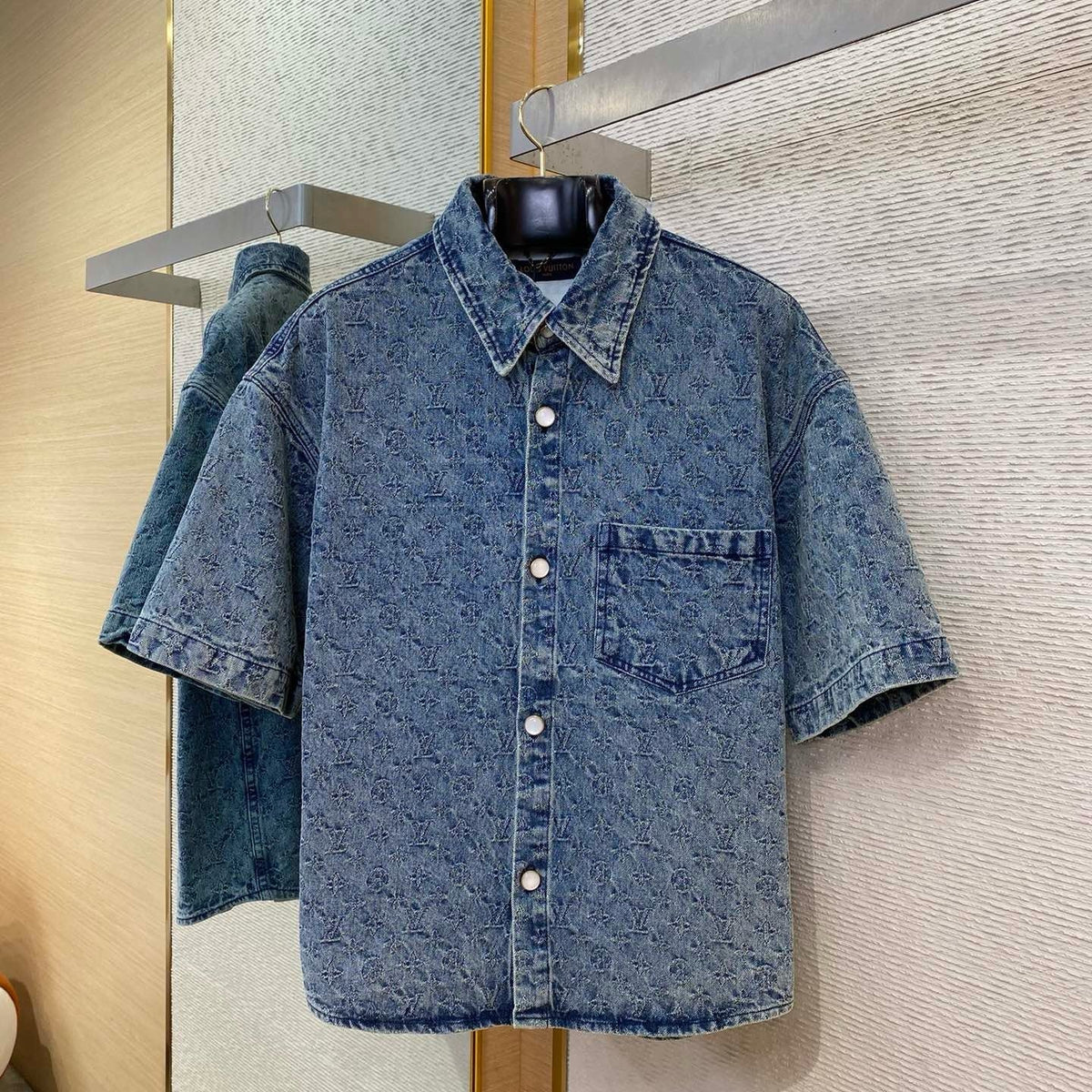 Louis Vuitton Tops- Louis Vuitton Lou Denim Shirt Premium Designer Casual Top