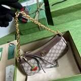 Front view of Gucci Ophidia Small Shoulder Bag premium shoulder bag