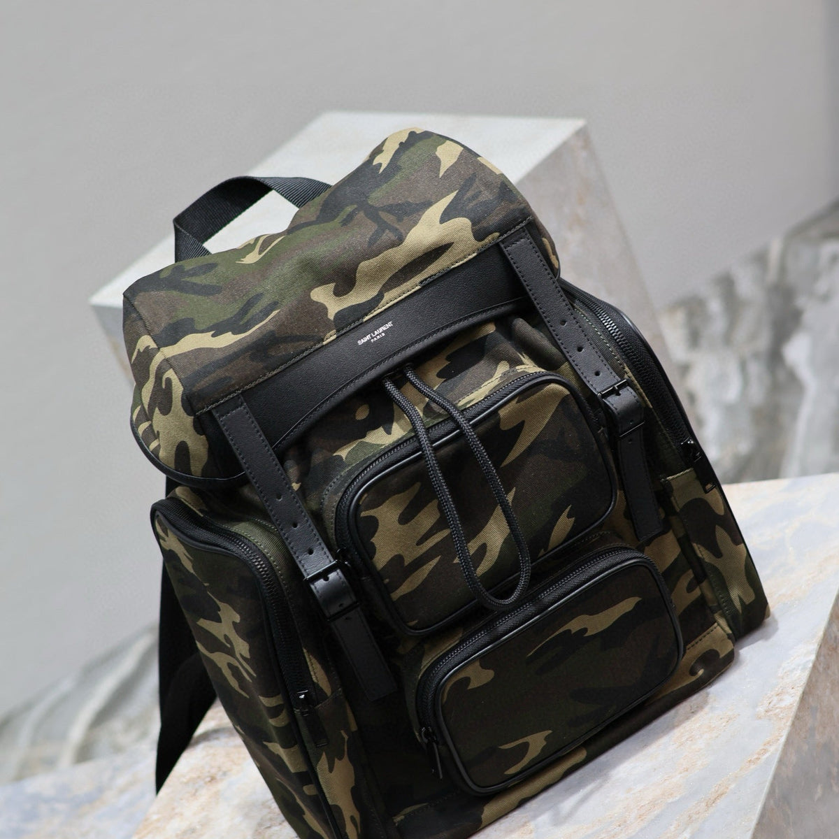 Saint Laurent Bags- Saint Laurent City Multi Pocket Backpack Elegant Everyday Designer Handbag