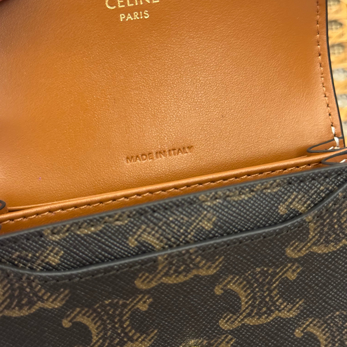 Wallets- Cel Business Card Holder Triomphe Compact Luxury Card Wallet