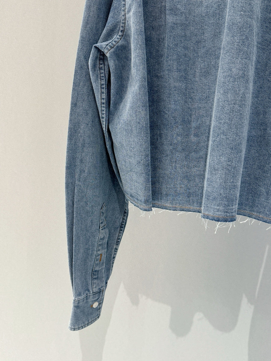 Tops- Miu M Denim Shirt Premium Designer Casual Top