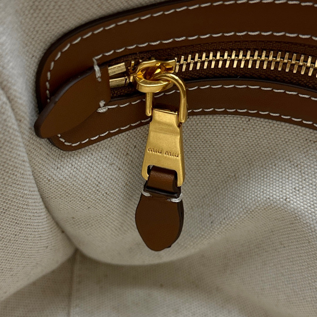 Bags- Miu M Ivy Cannete Bag Luxury Designer Leather Handbag