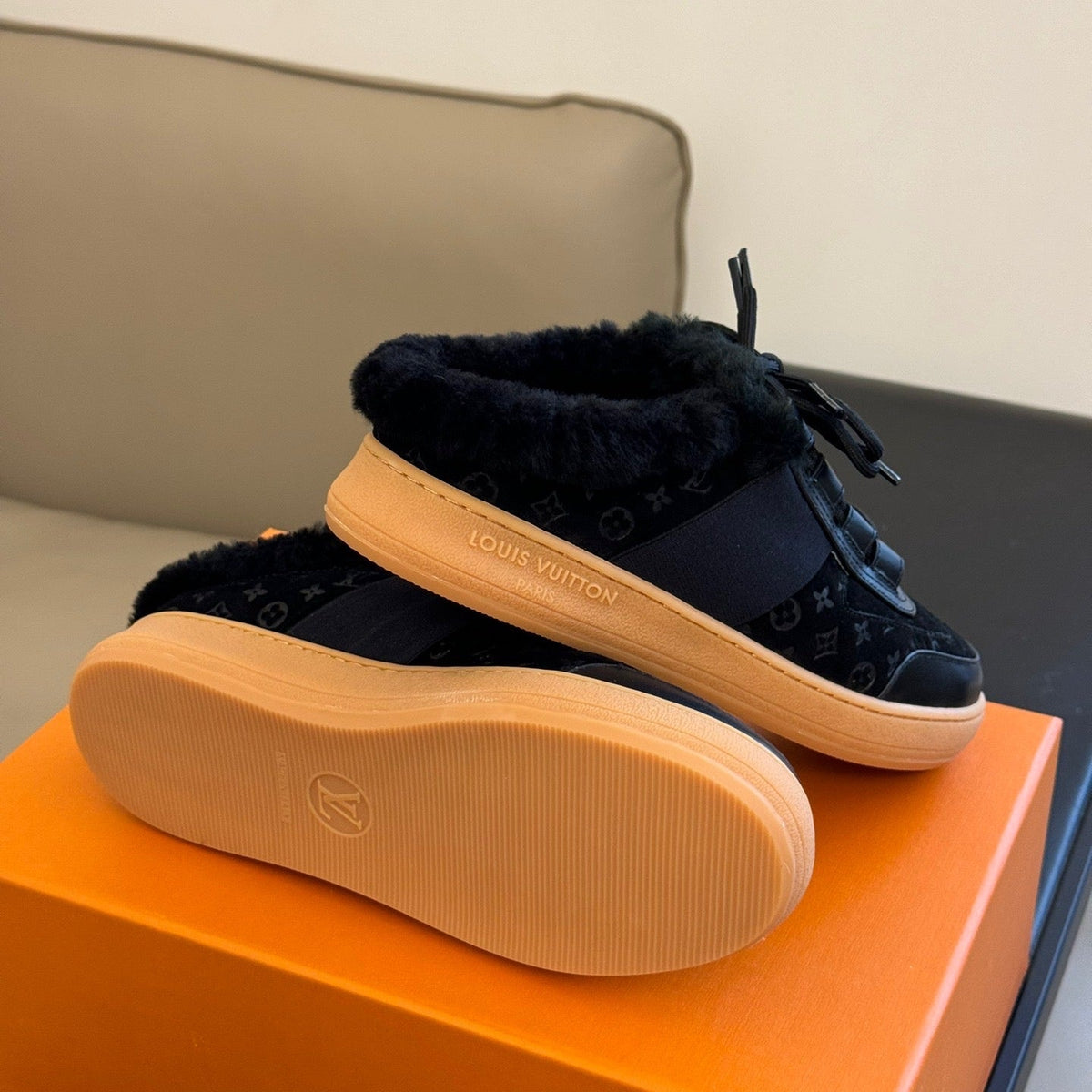 Louis Vuitton Shoes- Louis Vuitton Lou Open Back Sneakers Luxury Lifestyle Designer Footwear