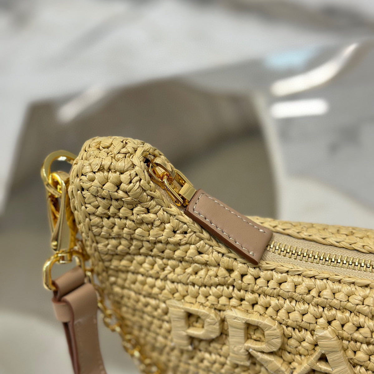Bags- Pd Re-edition Crochet Mini Bag Luxury Designer Leather Handbag