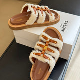 Celine Slides detail shot – designer craftsmanship and quality