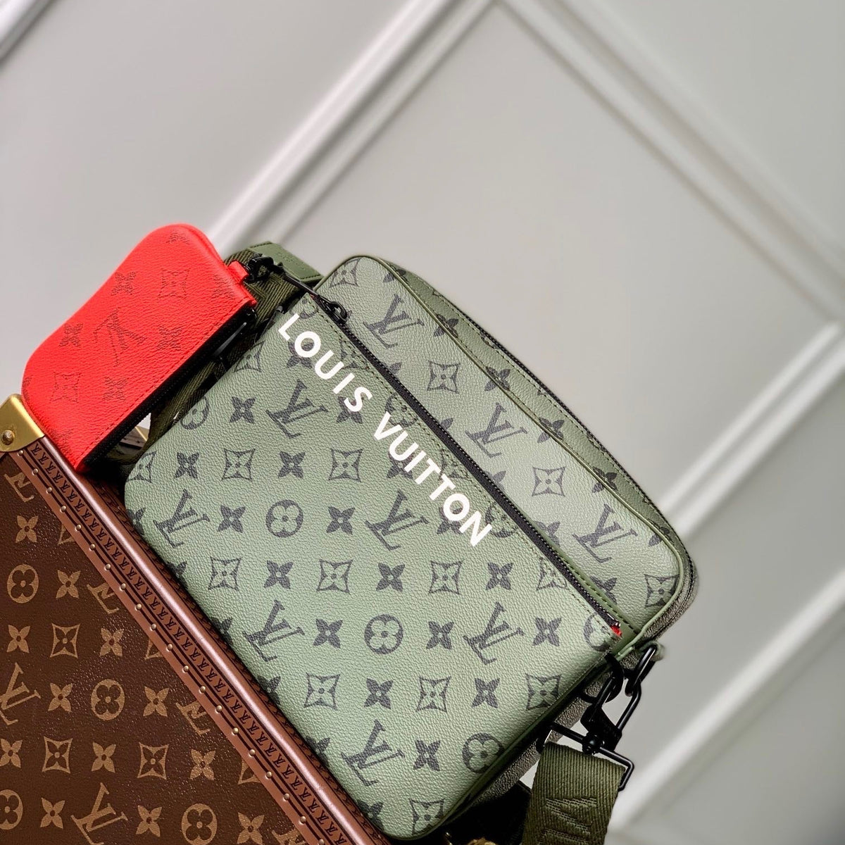 Louis Vuitton Bags- Louis Vuitton Lou Trio Messenger Bag Elegant Everyday Designer Handbag