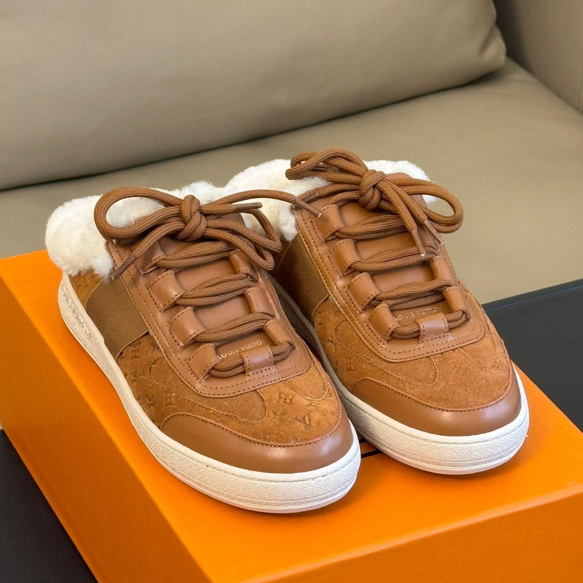 Louis Vuitton Shoes- Louis Vuitton Lou Open Back Sneakers Luxury Lifestyle Designer Footwear