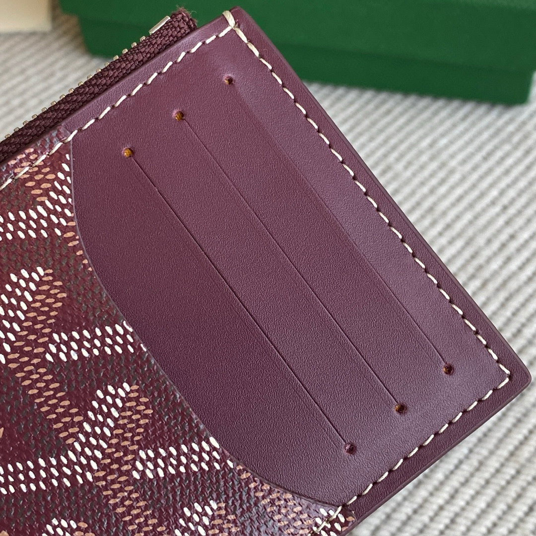 Wallets- Goya Bourbon Card Holder Elegant Everyday Leather Wallet