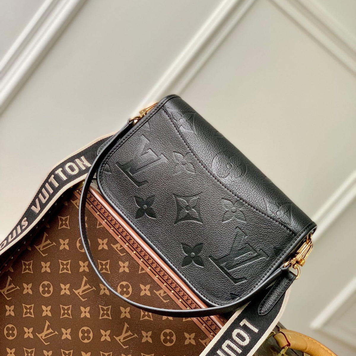 Louis Vuitton Bags- Louis Vuitton Lou Diane Satchel Bag Luxury Designer Leather Handbag
