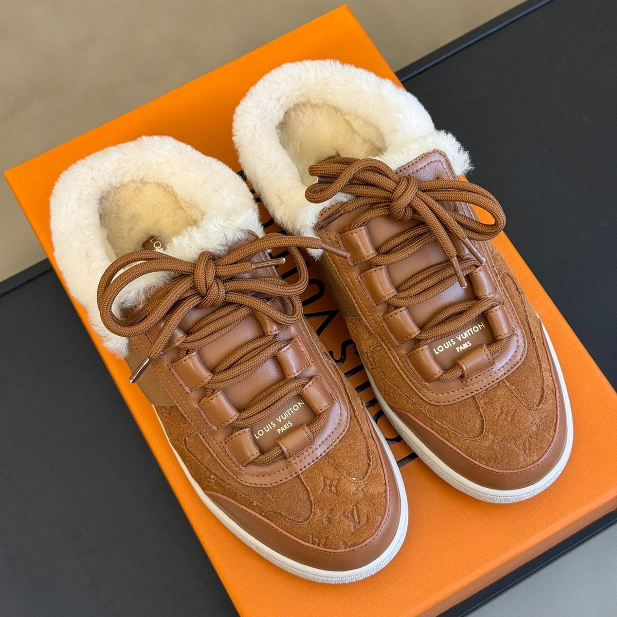 Louis Vuitton Shoes- Louis Vuitton Lou Open Back Sneakers Luxury Lifestyle Designer Footwear