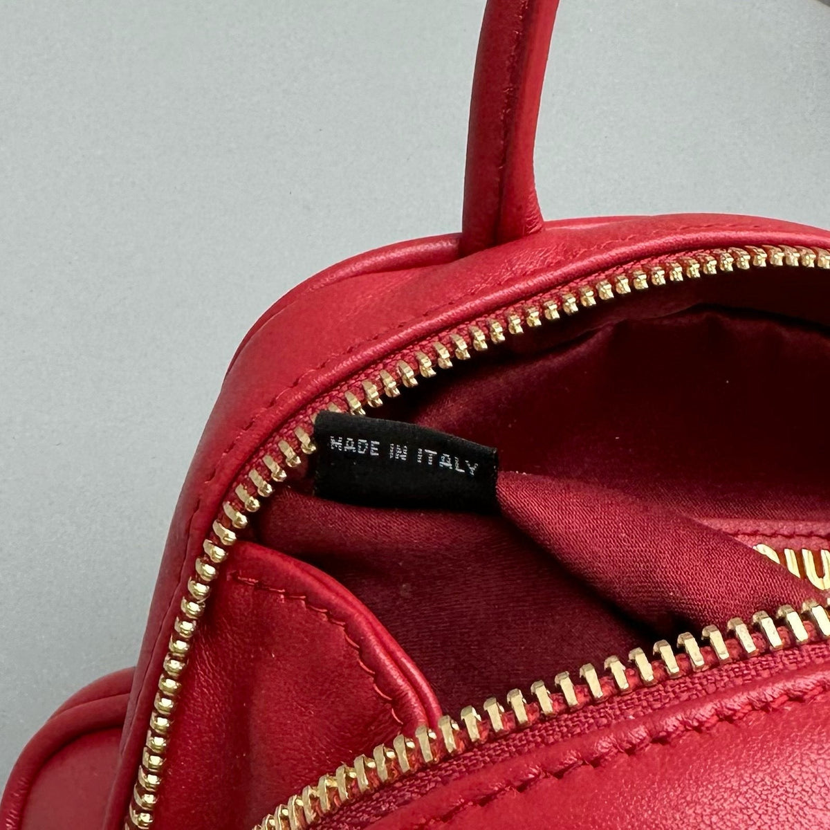 Bags- Miu M Leather Top Handle Bag Elegant Everyday Designer Handbag
