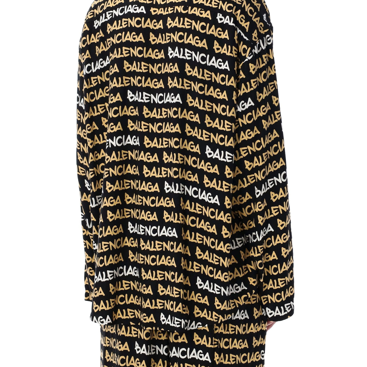 Balenciaga Tops? BALENCIAGA Oversized Allover Logo Shirt Premium Designer Casual Top
