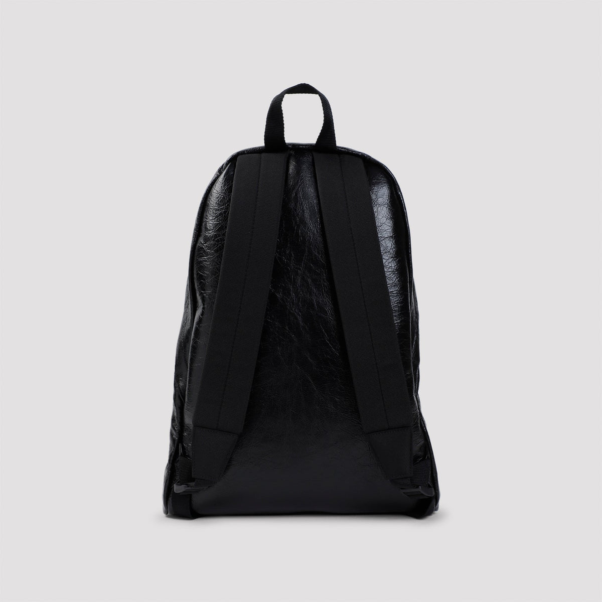 Close-up of Balenciaga bucket bag & backpack hardware and fine stitching