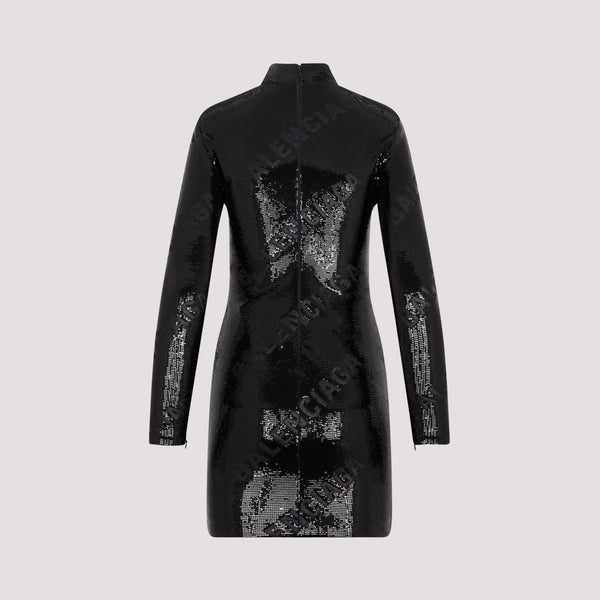 Close-up of Balenciaga dress hardware and fine stitching