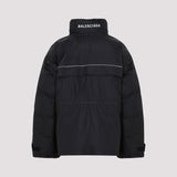 Close-up of Balenciaga coats hardware and fine stitching