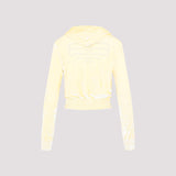Close-up of Balenciaga sweatshirts hardware and fine stitching