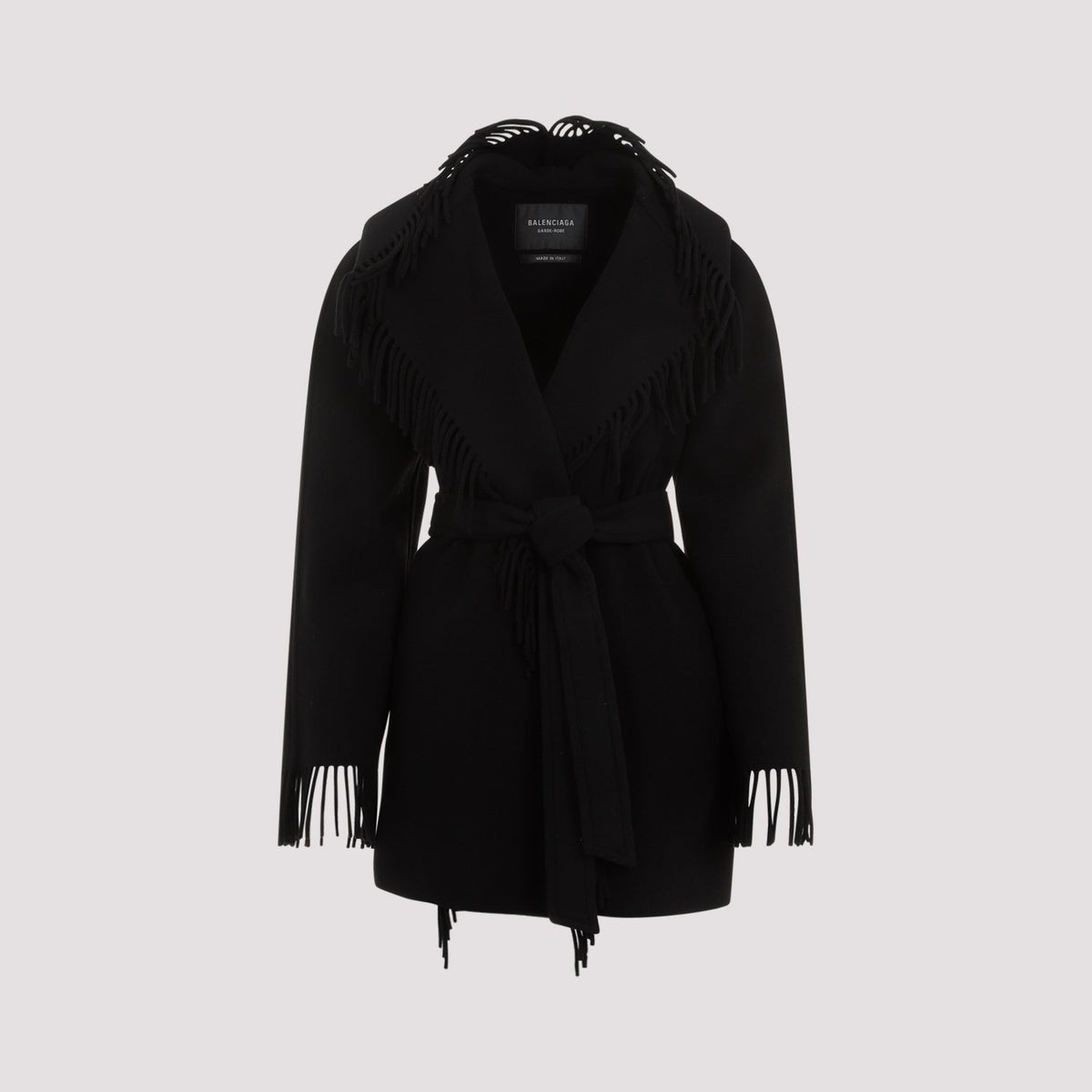 Balenciaga Jackets? BALENCIAGA Fringed Hooded Jacket for Women Premium Casual Designer Jacket