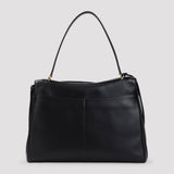 Close-up of Balenciaga handbag hardware and fine stitching