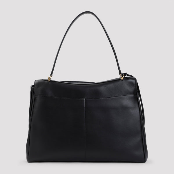 Close-up of Balenciaga handbag hardware and fine stitching