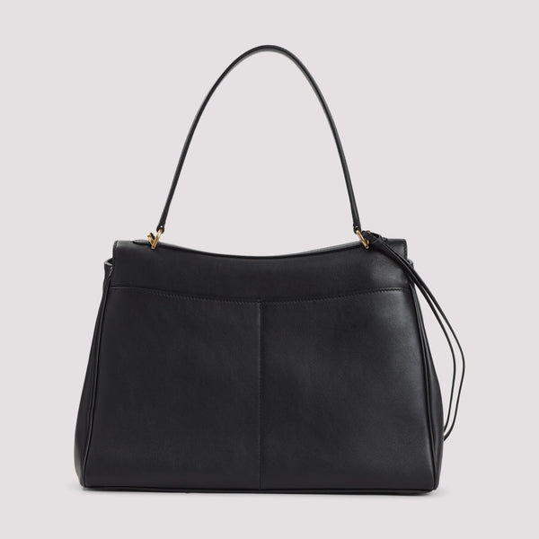 Close-up of Balenciaga handbag hardware and fine stitching