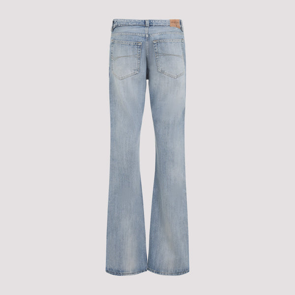 Close-up of Balenciaga trousers hardware and fine stitching