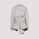 Close-up of Balenciaga coats hardware and fine stitching