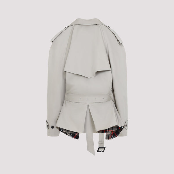 Close-up of Balenciaga coats hardware and fine stitching