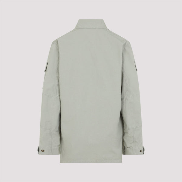 Close-up of Balenciaga shirts hardware and fine stitching