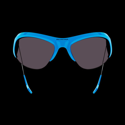 Close-up of Balenciaga sunglasses hardware and fine stitching