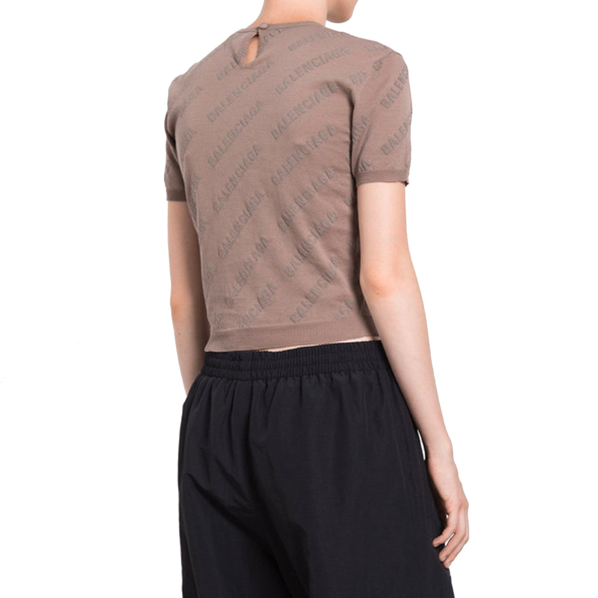 Balenciaga Sweaters? BALENCIAGA Knit Top with Keyhole Detail for Women Luxury Designer Knit Sweater