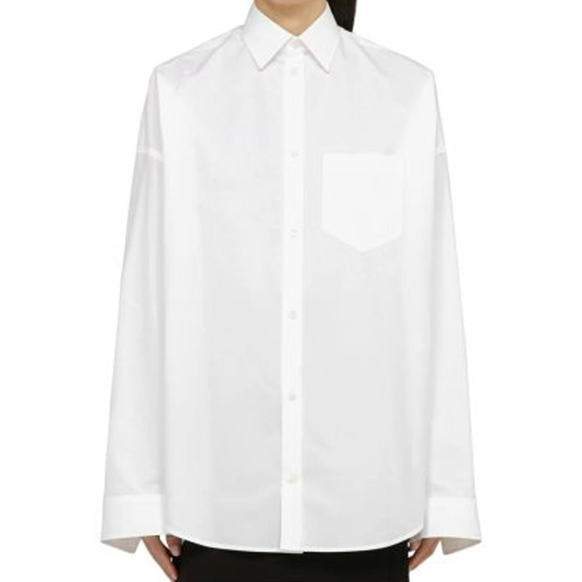 Balenciaga Tops? BALENCIAGA Oversize Shirt - Essential White Design Elegant Everyday Designer Top