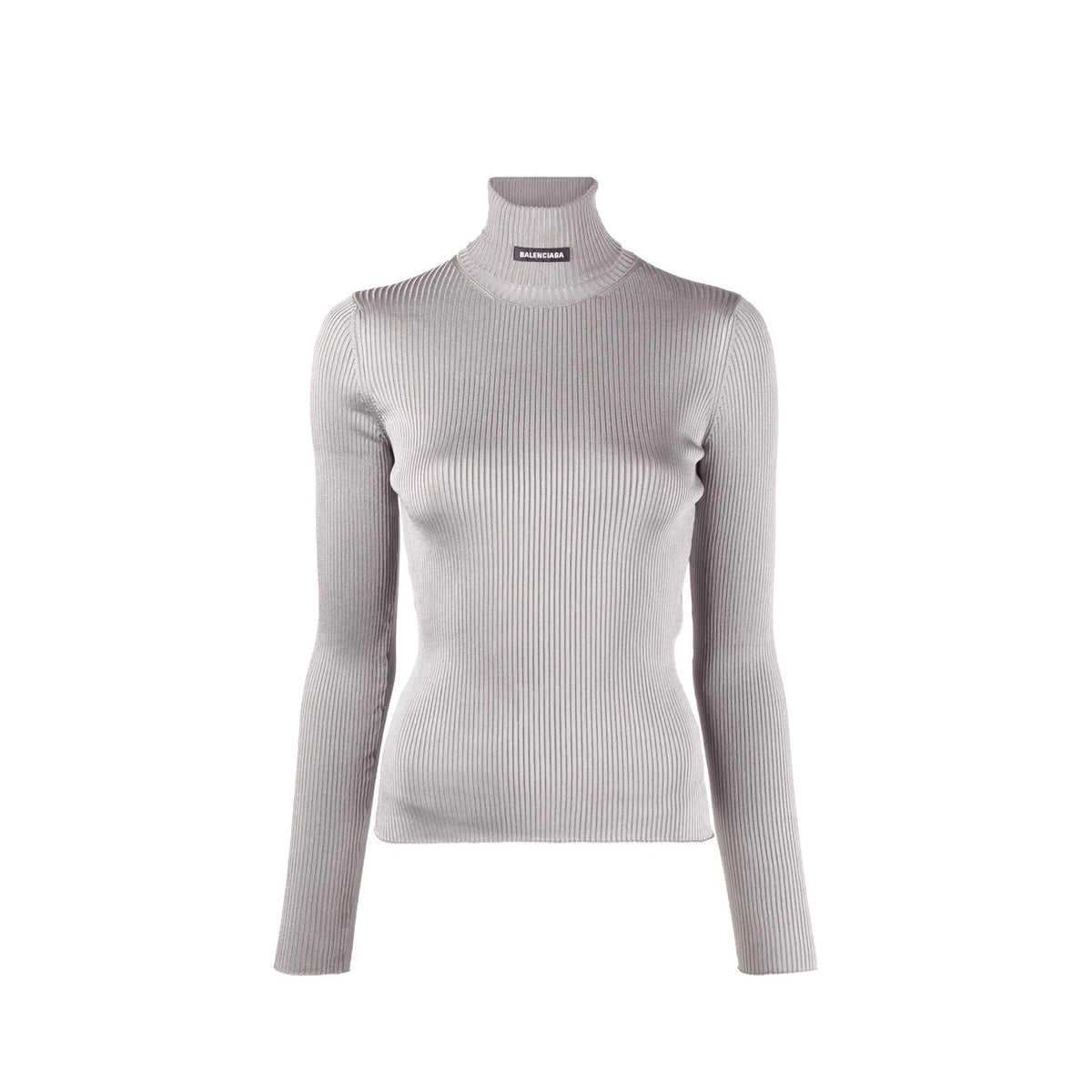 Balenciaga Sweaters? BALENCIAGA Ribbed Turtleneck Sweater for Women Luxury Designer Knit Sweater