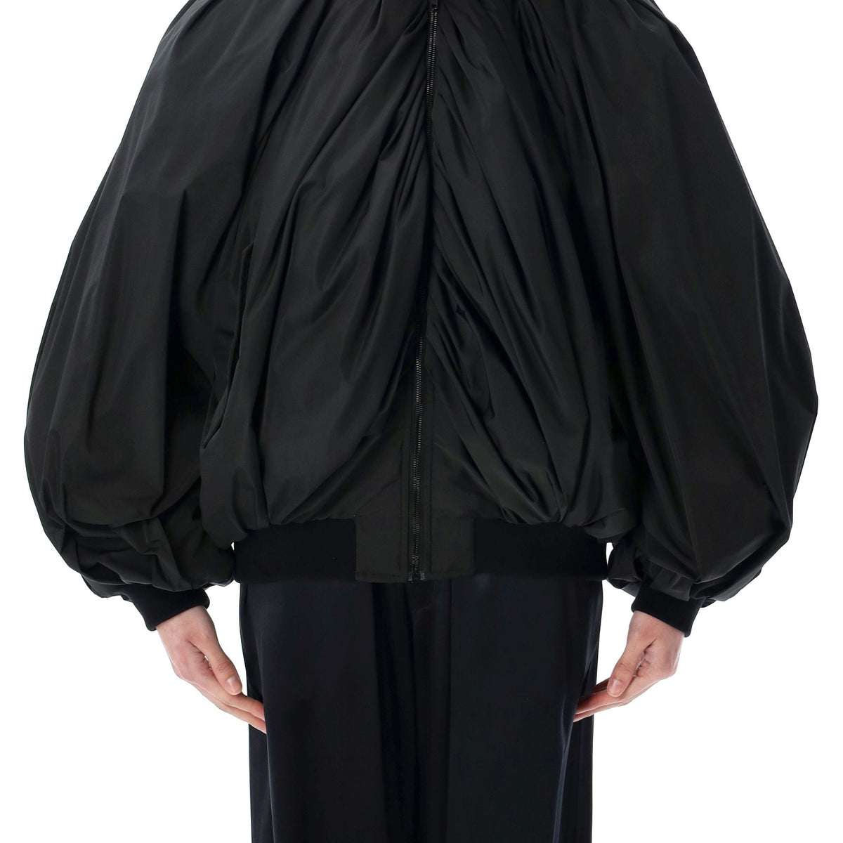 Balenciaga Jackets- BALENCIAGA Draped Oversized Bomber Premium Casual Designer Jacket