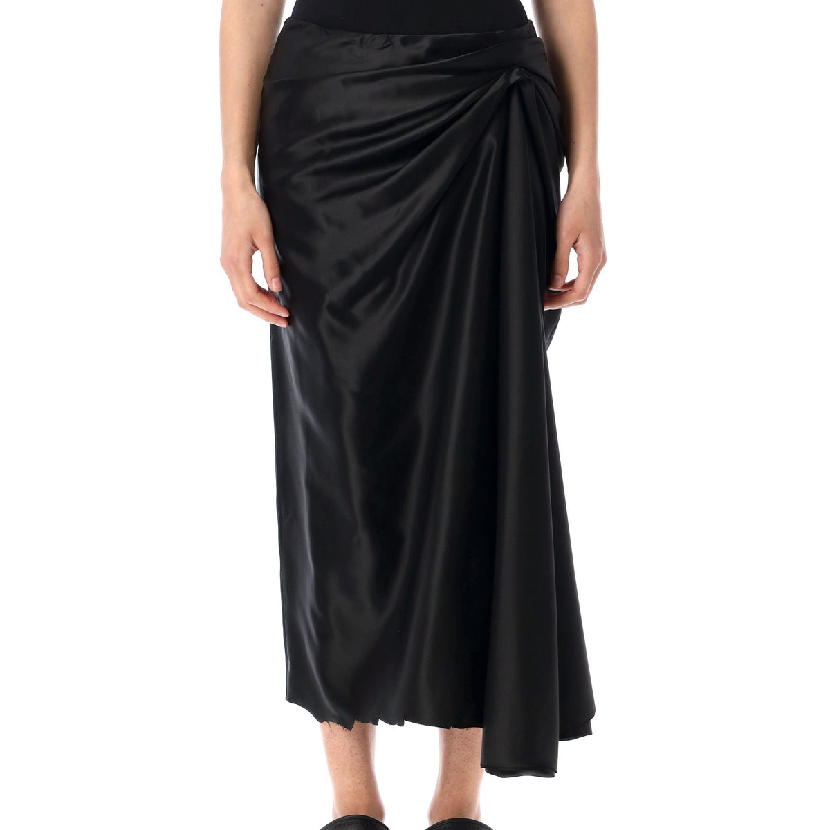 Balenciaga Skirts? BALENCIAGA Draped Midi Skirt - Size 36 Elegant Designer Casual Skirt