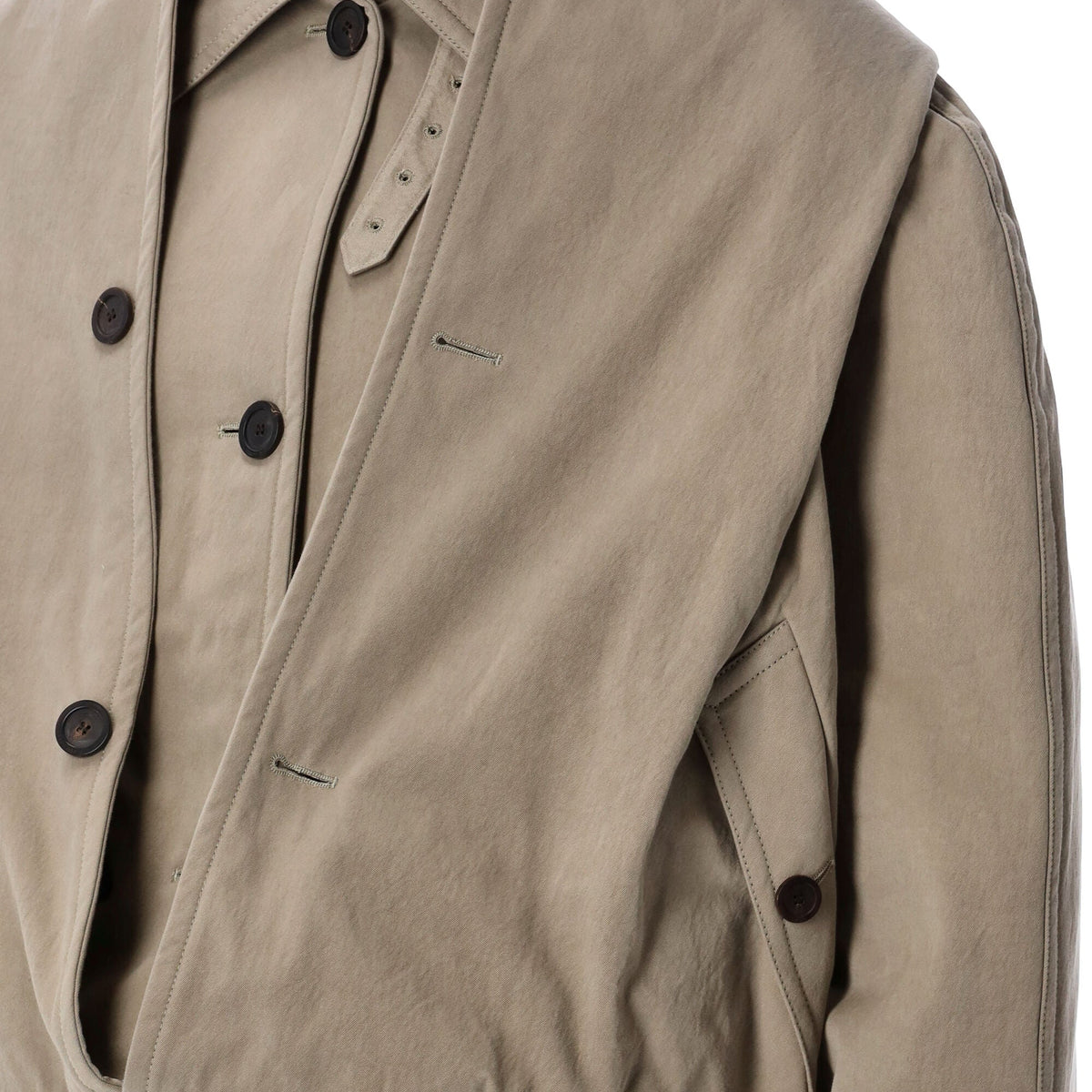 Balenciaga Jackets- BALENCIAGA Flipped Hooded Trench Coat Stylish Everyday Designer Outerwear
