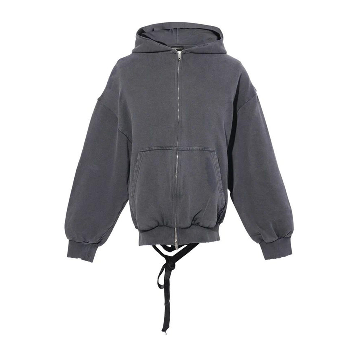 Balenciaga Hoodies- BALENCIAGA Lace-up Zip-up Hoodie for Women Comfortable Luxury Streetwear Hoodie