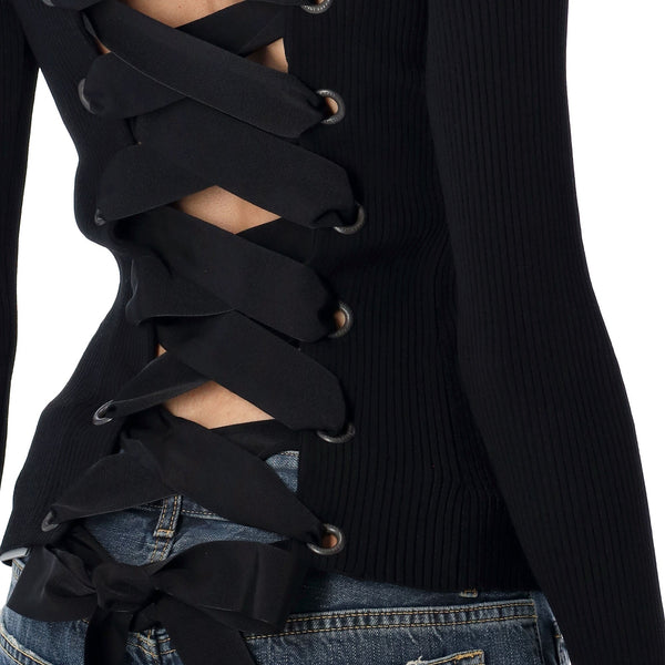 Balenciaga knitwear side profile designer luxury fashion