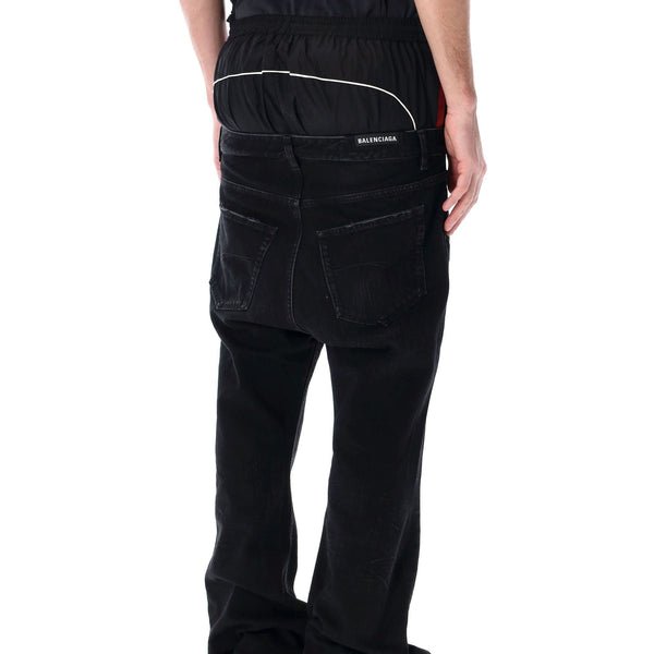 Balenciaga premium jeans detail and craftsmanship close-up