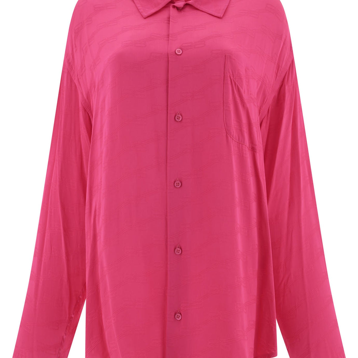 Balenciaga Tops- BALENCIAGA Jacquard Logo Regular Fit Long Sleeve Shirt for Women Elegant Everyday Designer Top