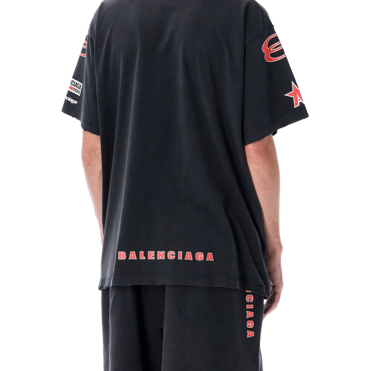 Balenciaga Polo Shirts? BALENCIAGA Oversized Sponsor Logo T-Shirt - Size 2 Premium Everyday Polo Shirt